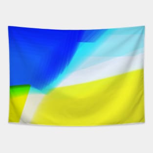 blue yellow white abstract texture Tapestry