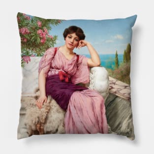 Sweet Dreams by John William Godward Pillow