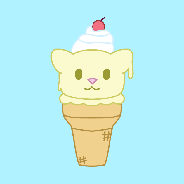 Ice cream cat vanilla by chibifox