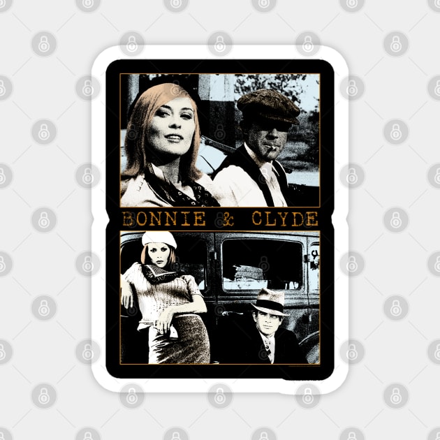 bonnie and clyde cintage cult grunge Magnet by Genetics art