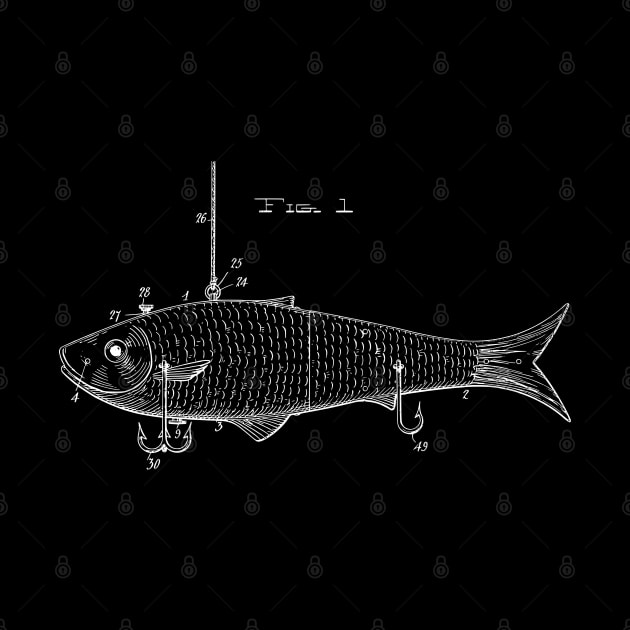 Fishing Lure Patent Print 1908 by MadebyDesign