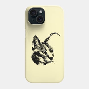 Caracal portrait Phone Case