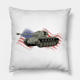 Patriotic M26 Pershing American WW2 Heavy Tank Pillow