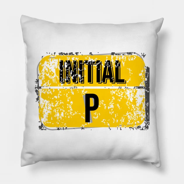 For initials or first letters of names starting with the letter P Pillow by Aloenalone