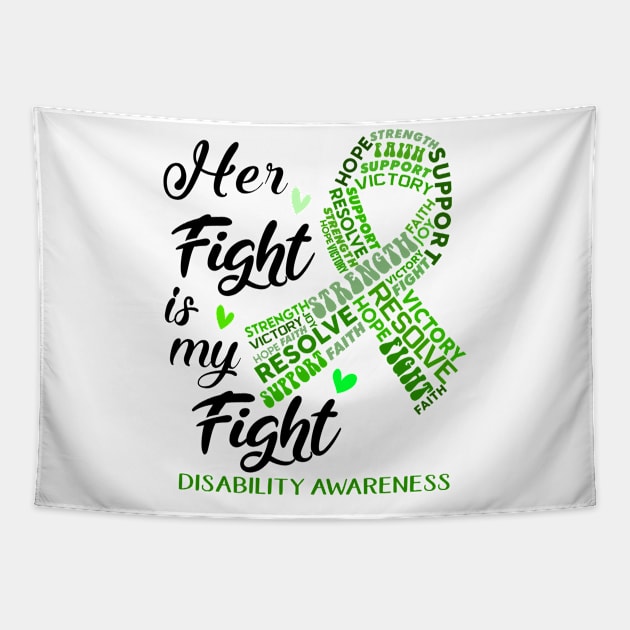 Disability Awareness Her Fight is my Fight Tapestry by ThePassion99