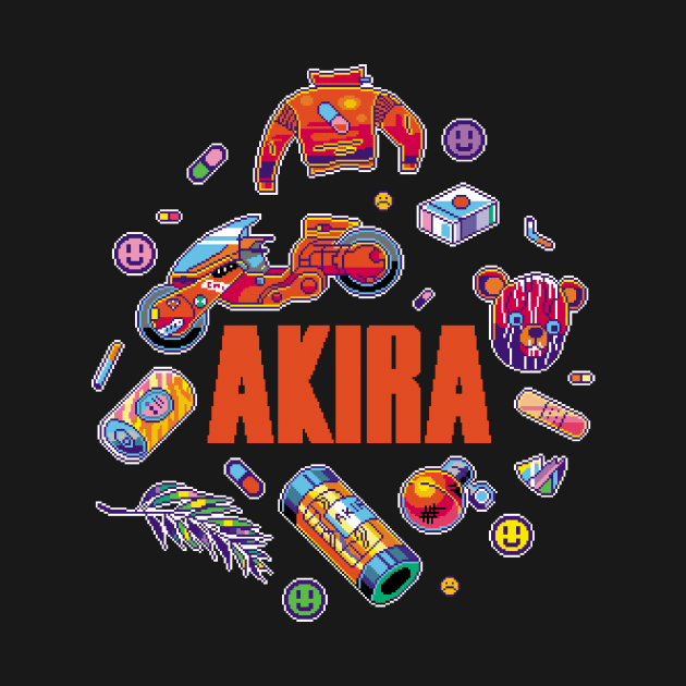 AKIRA inspired pixel art by pixelins