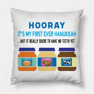 Funny Happy Baby's 1st Hanukkah Pillow