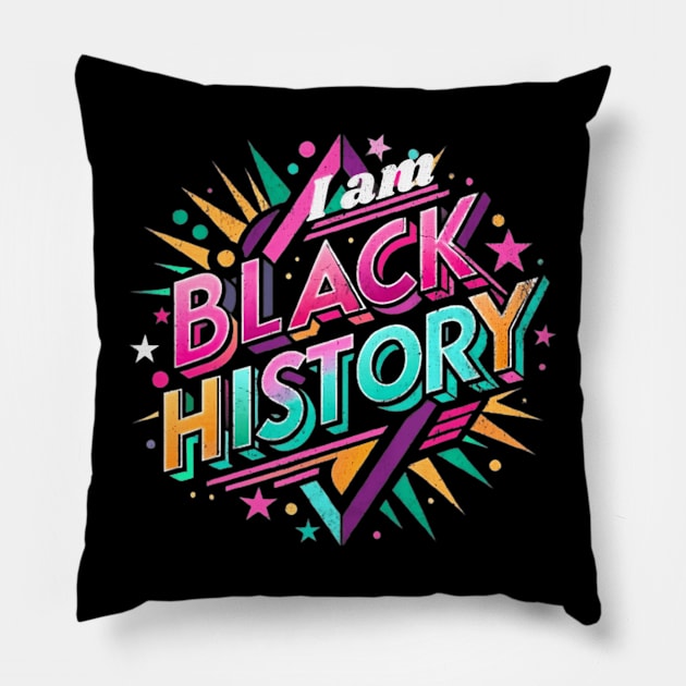 I am an African American with black history Pillow by Joyful Jesters