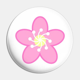 Pink Cherry Blossom Sakura Flower in White Pin