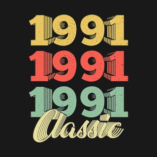 Vintage Retro 1991 29 Years Old 29th Birthday Gift T-Shirt