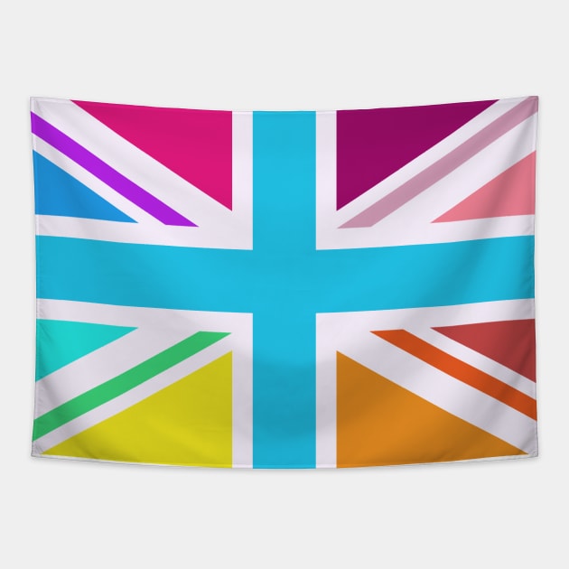 Multicolored Union Jack/flag (II) Tapestry by NataliePaskell