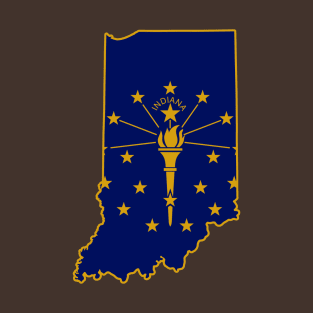 Indiana Flag Map T-Shirt