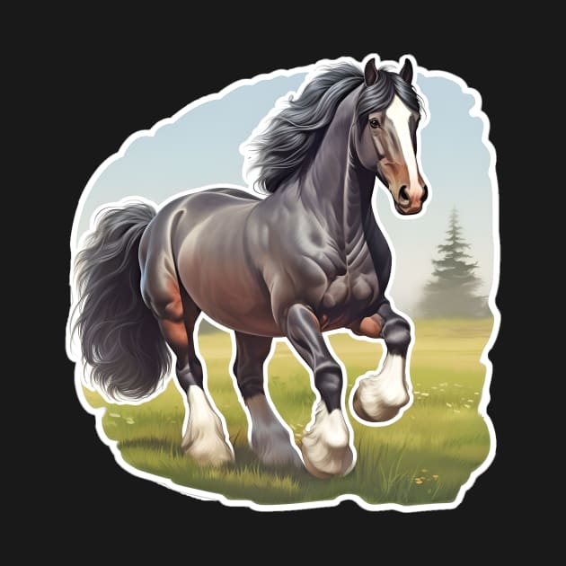 Clydesdale or Shire Horse Sticker by candiscamera