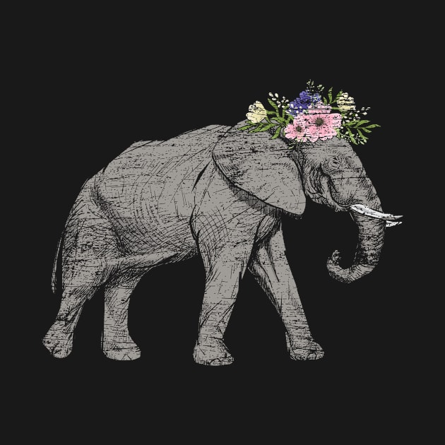 Flower Elephants by shirtsyoulike