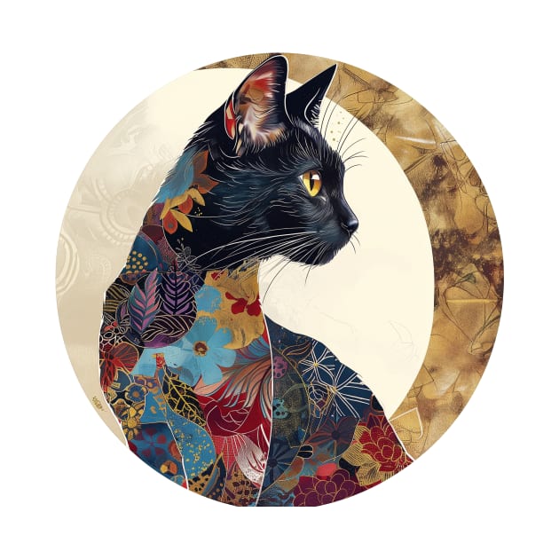 Feline Radiance: Quilted Cat Majesty by Iron Creek