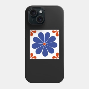 Talavera Blue Daisy Phone Case