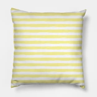 Pastel yellow stripes Pillow