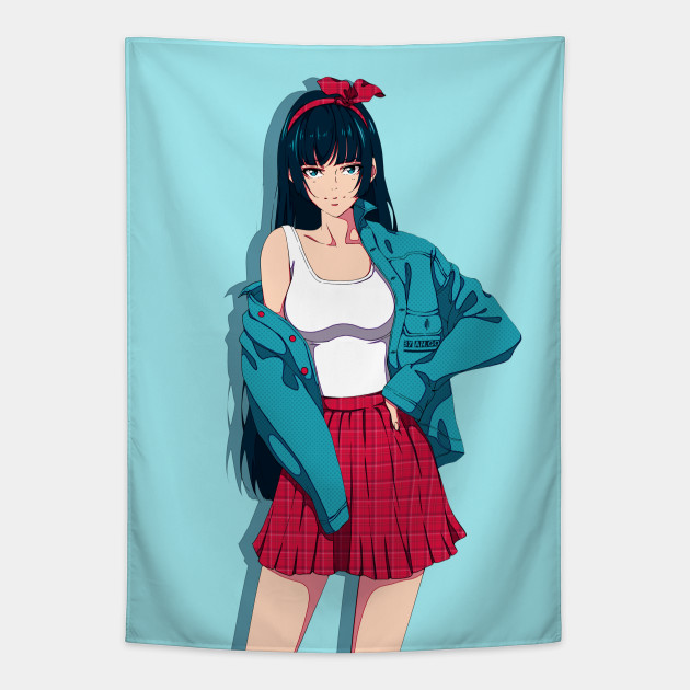 Stylish anime girl - Anime - Tapestry | TeePublic Stylish anime girl - Anime - Tapestry | TeePublic