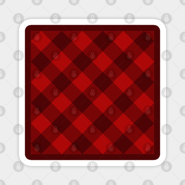 Red Plaid Magnet by PlaidDesign