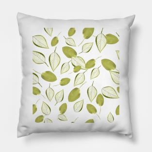 Green leaves pattern Pillow