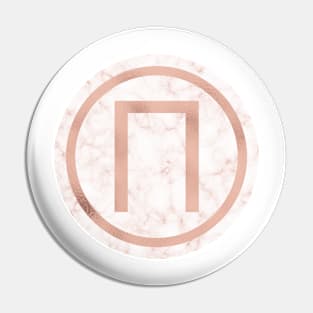 Rose Gold Marble Pi Pin