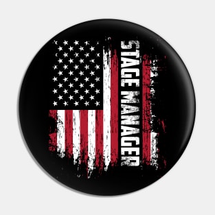 Stage Management: Official Stage Manager USA Flag Pin