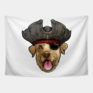 Yellow Labrador Retriever Pirate Tapestry