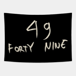 Hand Drawn Letter Number 49 Forty Nine Tapestry