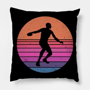 Vintage Thrower Discus Throw Pillow