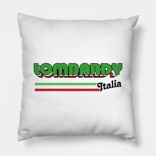 Lombardy / Italian Region Typography Design Pillow