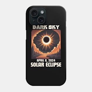 Solar Eclipse Dark sky 2024 Phone Case