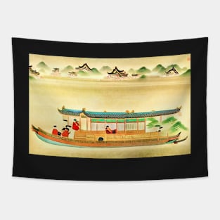 Boat on the Mekong Tapestry