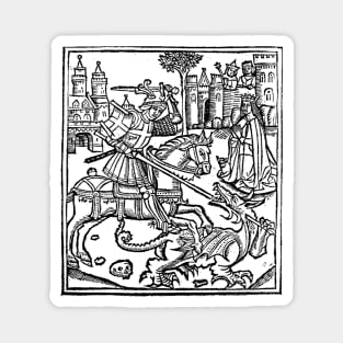 Saint George Woodcut Magnet