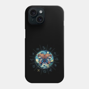 ZODIAC Gemini - Astrological GEMINI - GEMINI - ZODIAC sign - Van Gogh style - 12 Phone Case