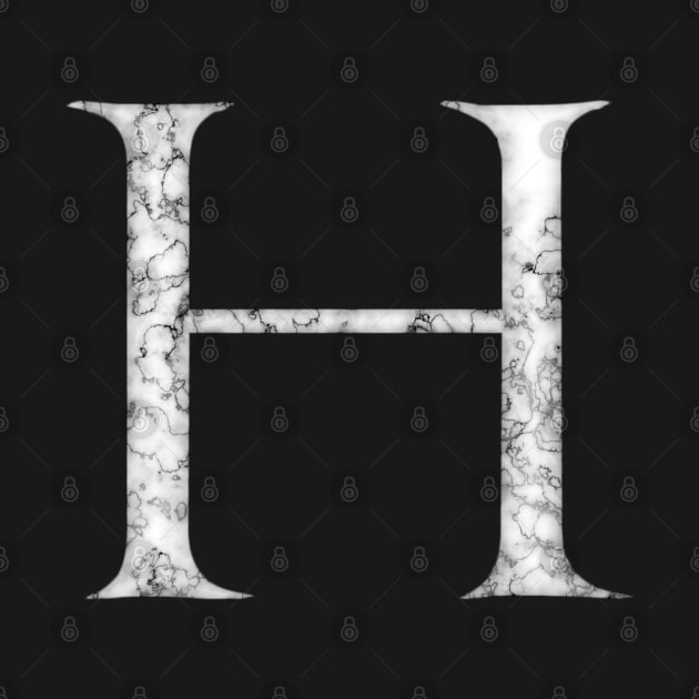 H in Roman White Marble Latin Alphabet Letter Sticker by SolarCross