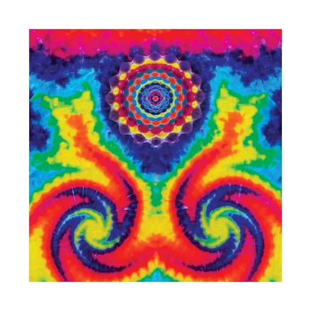 Mandala Mini Spiral Crumble Rainbow Tie Dye by TrippyTieDyes