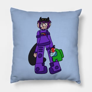 purple kid astronaut Pillow