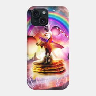 Cook Dog Riding Fashionable Goat on top of Pancakes Phone Case