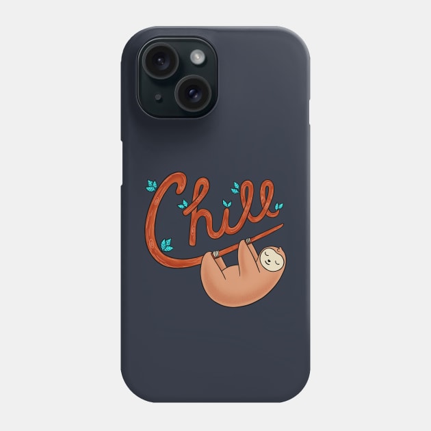 Sloth Chill Phone Case by coffeeman