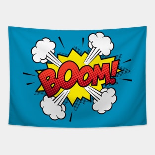 Boom Comic Book Text Tapestry