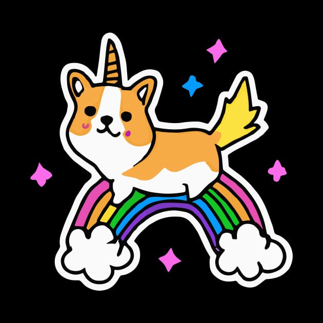 Corgi Unicorn Rainbow Dog Owner Welsh Corgi Kids Funny Dog by BetterManufaktur