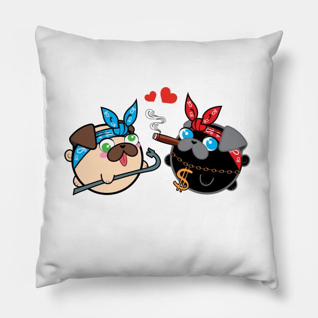 Poopy & Doopy - Pug Life Pillow by Poopy_And_Doopy