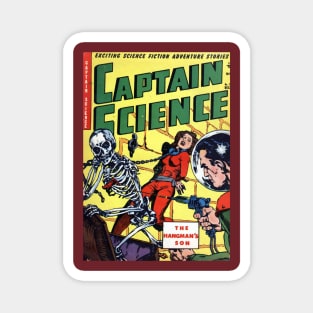 Captain Science vs Space Skeleton Comic Cover Magnet