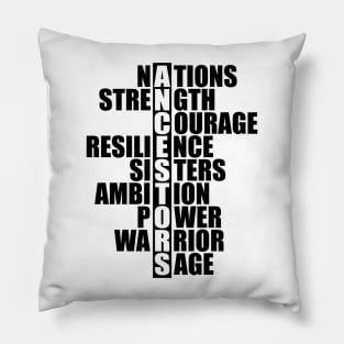 Ancestors - nation strength courage resilience sisters ambition power warrior sage Pillow