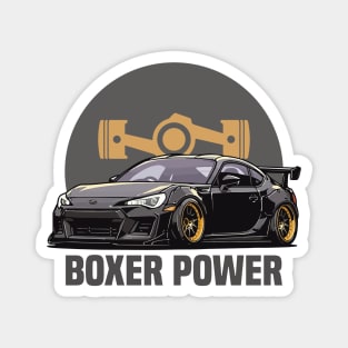 Subaru BRZ Car Art - Modified Boxer Engine JDM Sports Car Magnet