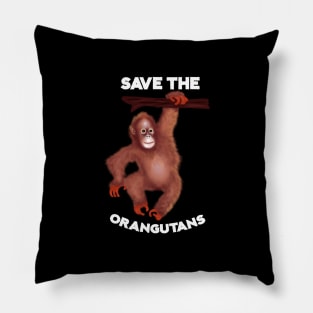 Save the Orangutans, Monkey Awareness Pillow