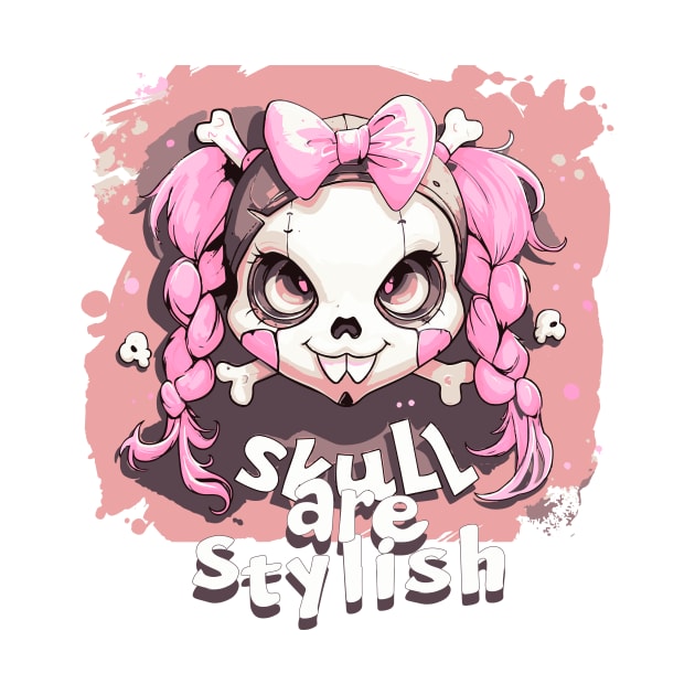 Skull Girl, Skull Fun T-Shirt 08 by ToddT