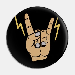 Rock Metal Hand Symbol Pin