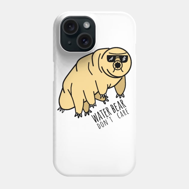 Water Bear Don't Care Phone Case by Anna.Moore.Art