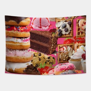 Cakes collage Tapestry